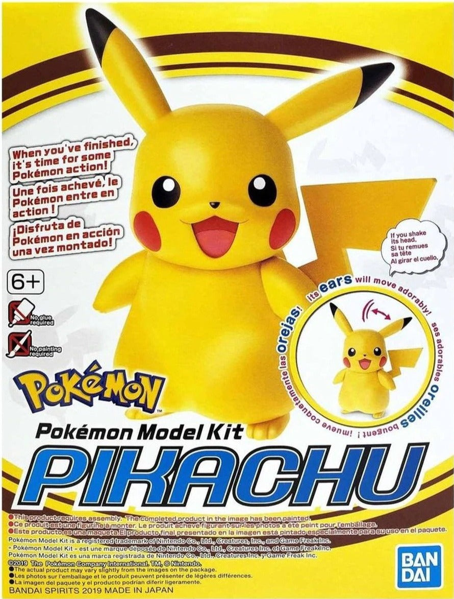Bandai Pokemon Pikachu (2019) Model Kit - Build Your Own Pikachu Figure - Perfect for Collectors, Gifts & Pokemon Fans - DIY Assembly Fun for Kids & Adults