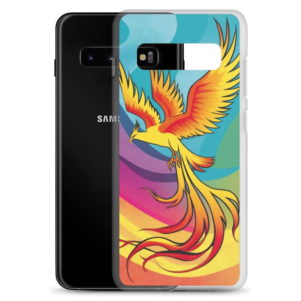 Premium Clear Phone Case for Samsung Galaxy Series - Slim Protective Cover with Rising Phoenix Design - Perfect for Everyday Use, Travel & Work