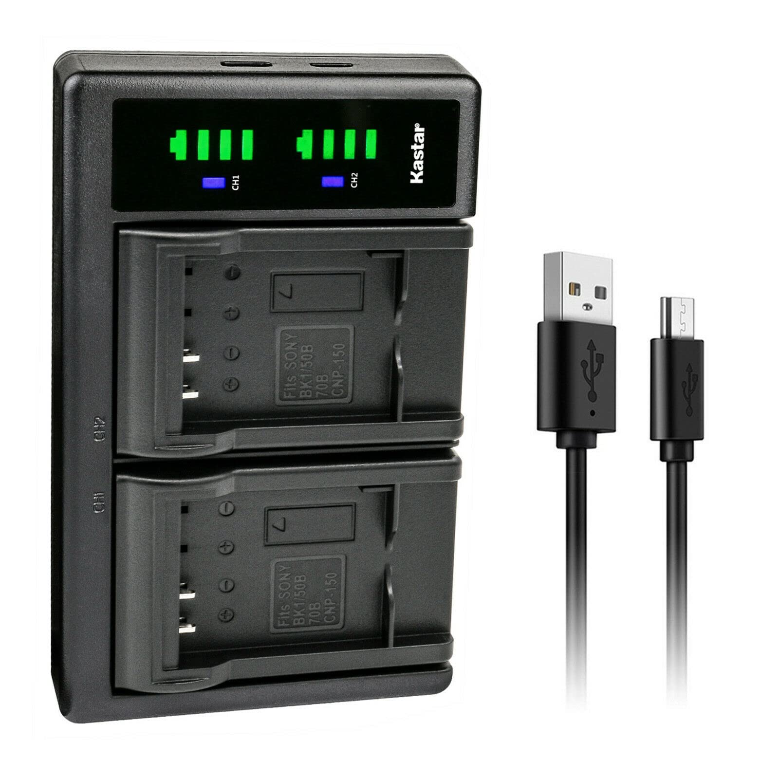 Kastar LTD2 USB Battery Charger for Olympus Tough TG-835/TG-850/TG-870/VG-170/VG-190/VH-410/VH-5/VH-510/VH-515/VH-520/VR-340/VR-350/VR-360/VR-370/XZ-1/XZ-10 - Perfect for Travel, Outdoor Photography & Backup Power
