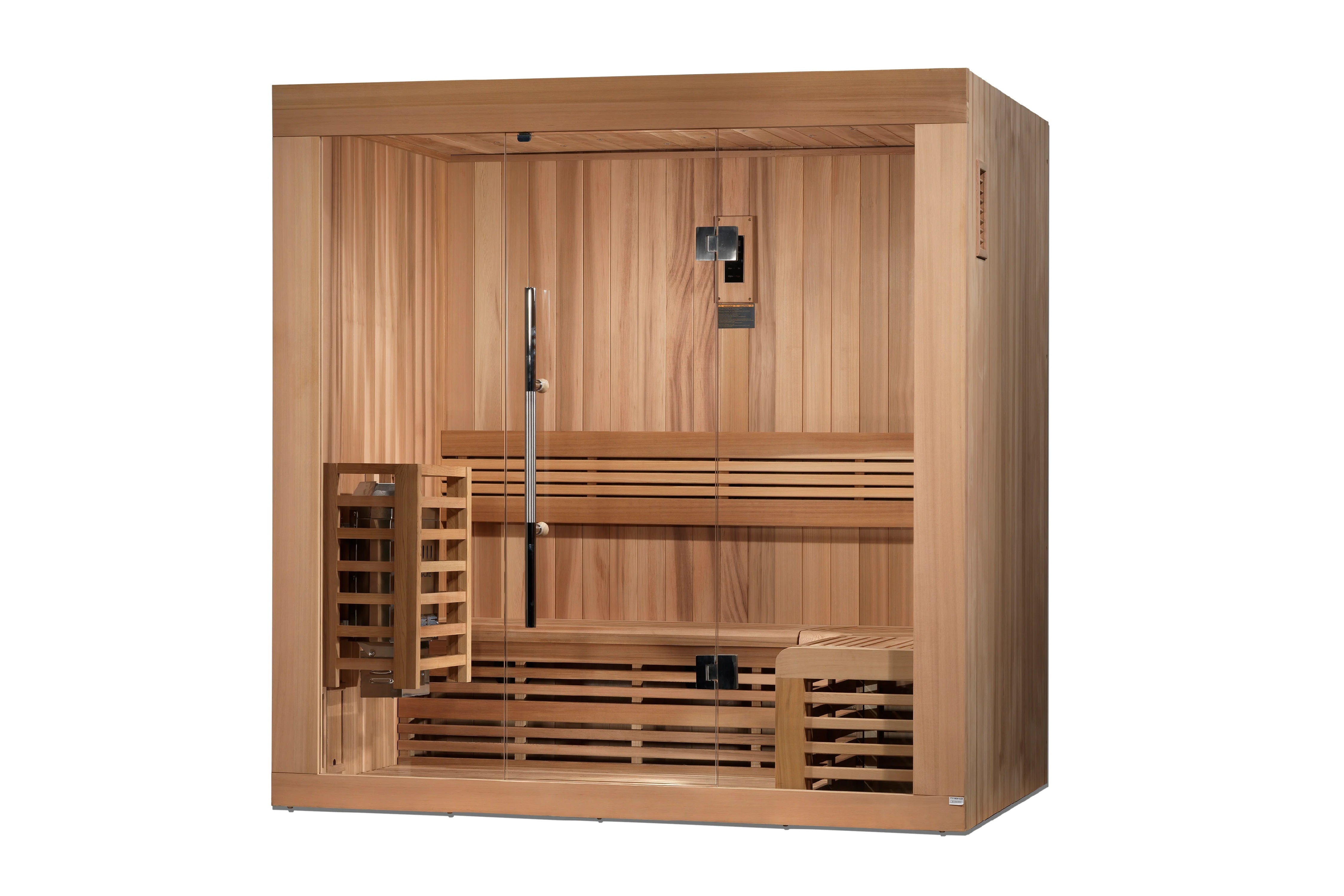 Golden Designs Copenhagen 3-Person Indoor/Outdoor Traditional Sauna - Perfect for Home Spa, Backyard Relaxation & Wellness Retreat