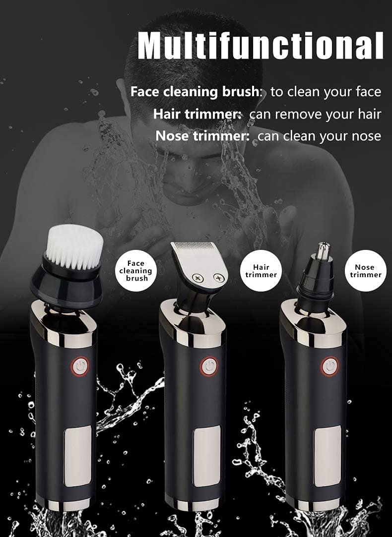 Premium Cordless Electric Razor for Men - 3-in-1 Wet/Dry Bald Head Shaver with LED Display & Rechargeable Battery | Perfect for Travel, Gym & Daily Grooming Routine
