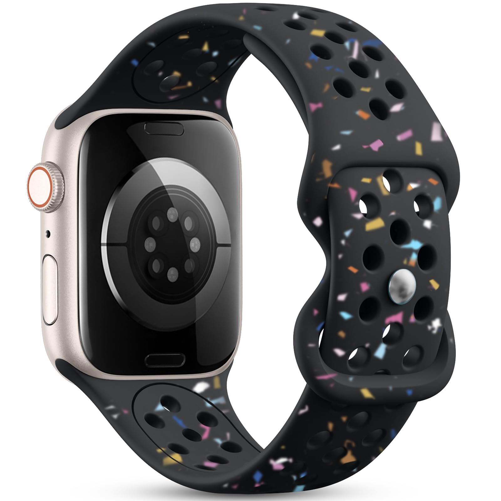 Eco-Friendly Apple Watch Bands for Women & Men - Compatible with iWatch Series Ultra 2/9/8/7/6/5/4/3/SE (38mm/40mm/41mm/42mm/44mm/45mm/49mm) - Breathable Sport Strap for Gym, Running & Daily Wear
