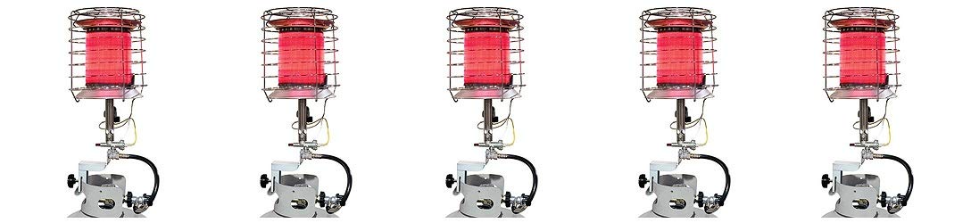 Dura Heat TT-360 Propane (LP) 360 Degree Tank Top Heater - 5 Pack - Outdoor Patio, Garage, Workshop & Construction Site Heating Solution
