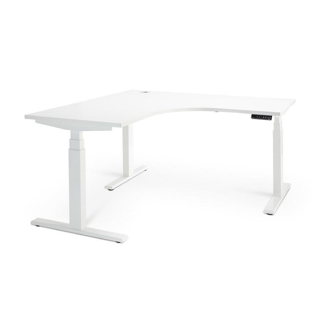 Ergonomic Electric Height Adjustable Corner Desk for Home Office - L-Shaped Standing Desk with Memory Function, Perfect for Small Spaces & Remote Work