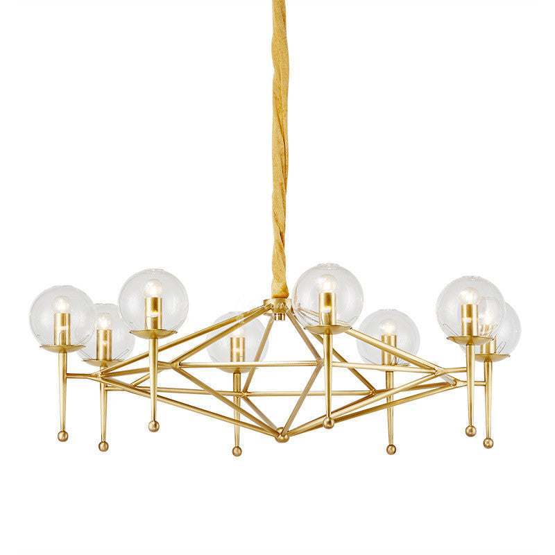 Elegant Gold Bishop Chandelier - Modern Crystal Ceiling Light Fixture for Dining Room, Bedroom & Living Room Decor