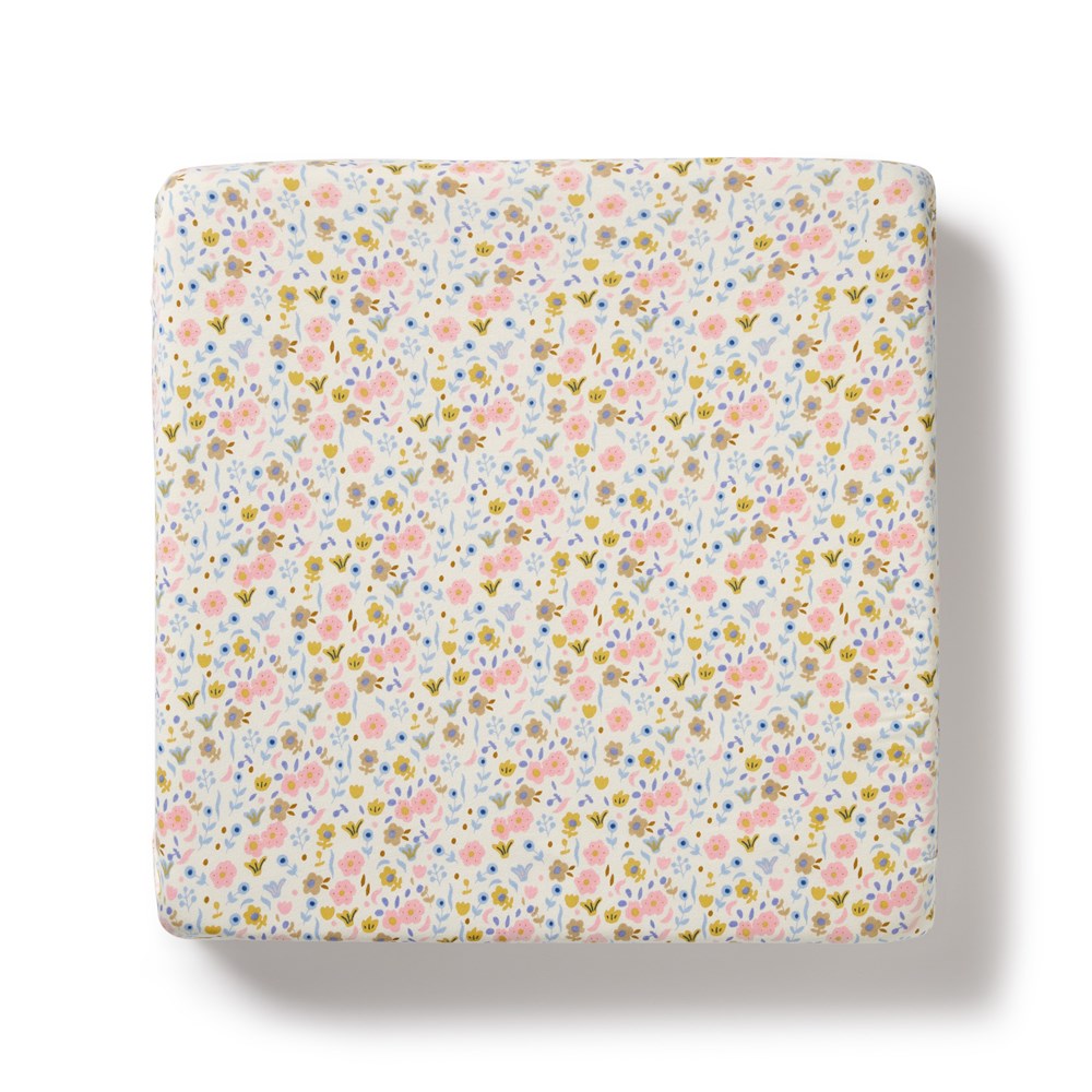 Ava Floral Organic Cotton Sheet Set - Soft & Breathable Bedding for Comfortable Sleep - Perfect for Home, Hotel, and Guest Room Use