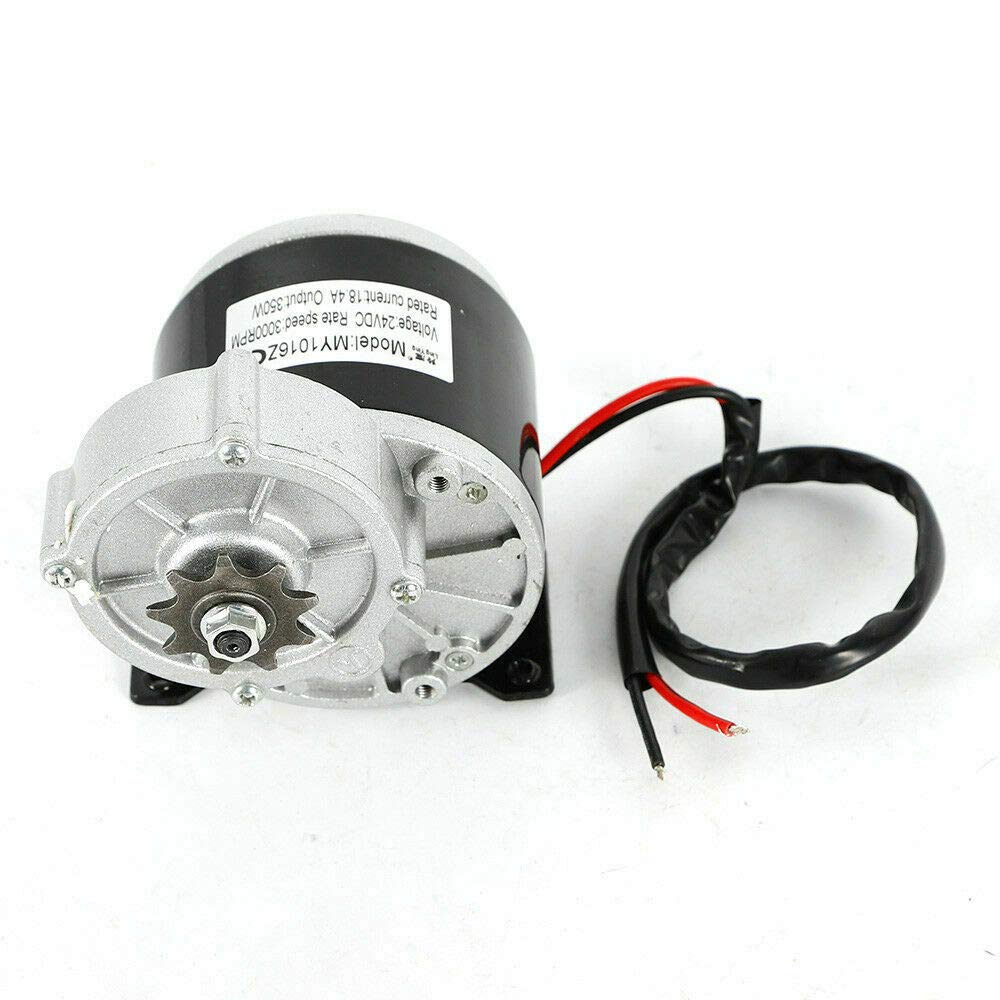 350W 24V DC Geared Motor for Electric Bicycle & Scooter - TBVECHI High Torque Brushed Gear Reduction Motor (Perfect for E-Bike Conversion Kits, DIY Scooters & Power Wheels)