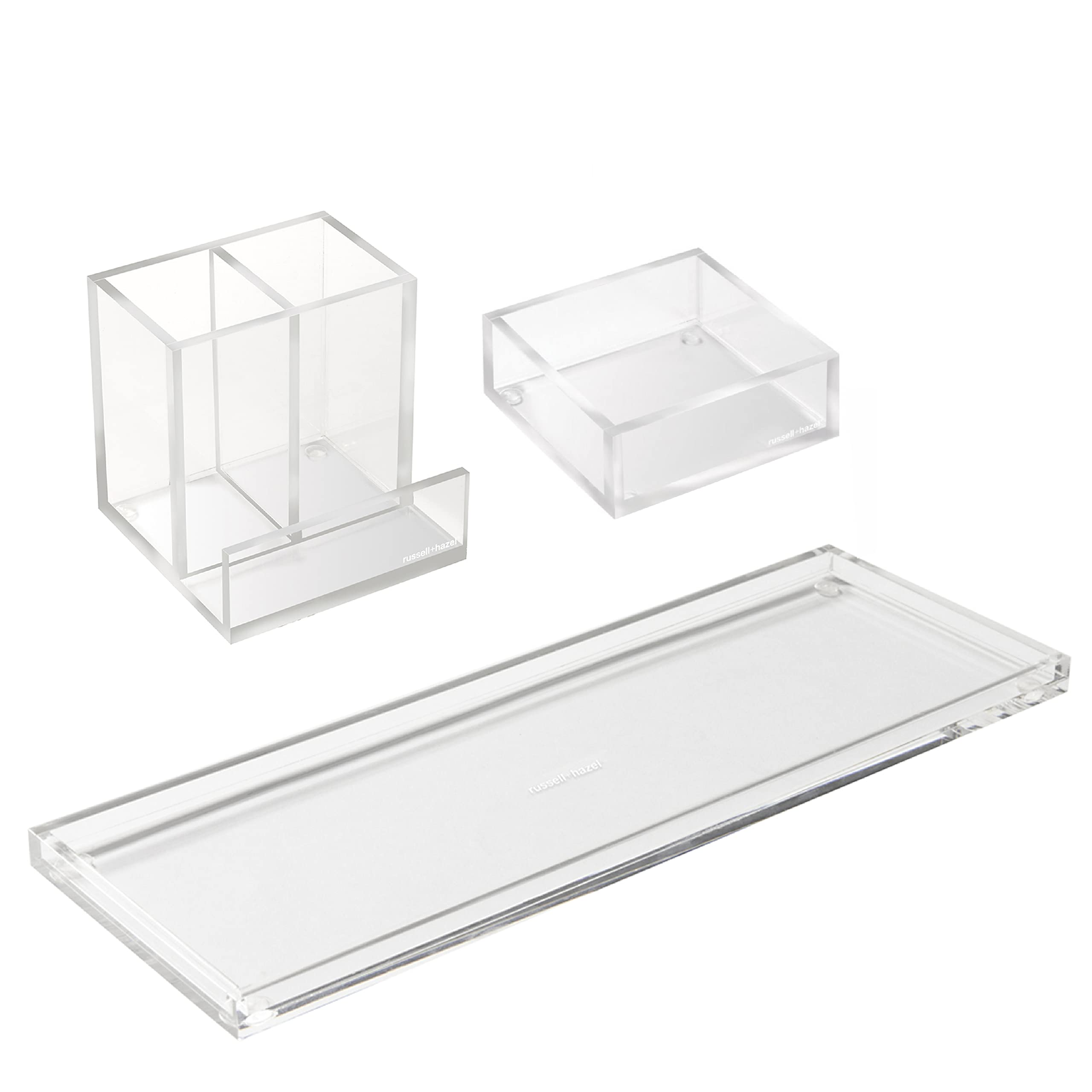 Premium Desktop Organizer Essentials Bundle - 3-Piece Office Supplies Set with Bloc Tray, Bloc & Pencil Bloc | Perfect for Home Office, Workspace & School Organization (53693)