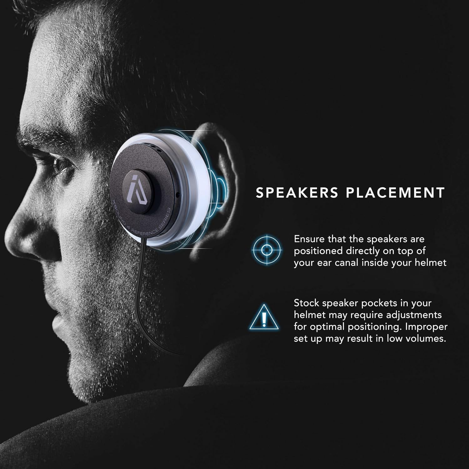 High Definition XSound 4 Helmet Speakers for Motorcycle & Snowboard - Compatible with Most Communication Systems (3.5mm Jack) - Easy Installation Kit Included - Perfect for Adventure Riding & Winter Sports