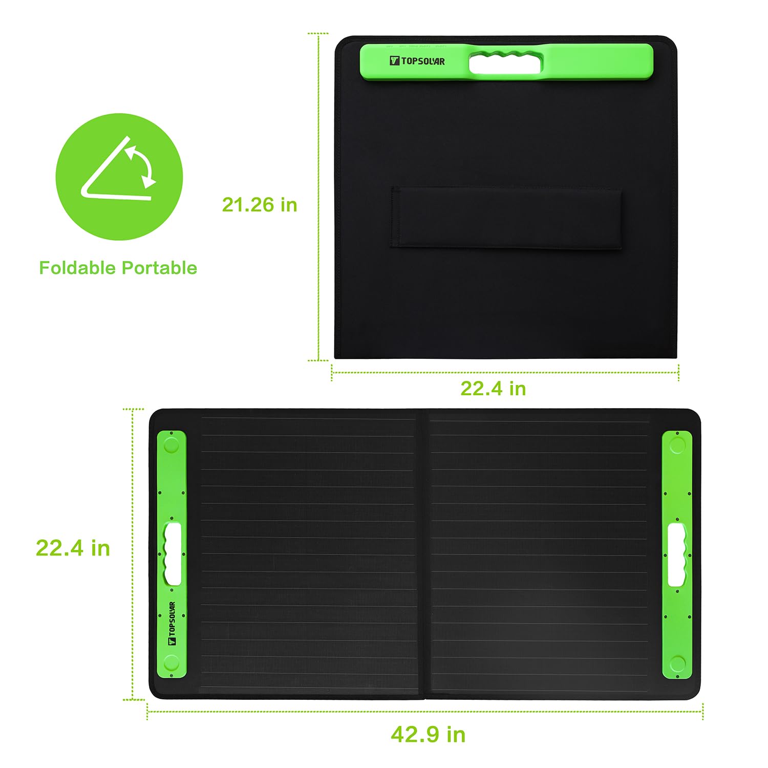100W Foldable Solar Panel Charger Kit - Portable Solar Charger for Power Stations, Phones, Cameras & Lamps - 19V DC Output - Ideal for Camping, Hiking & Emergency Power Backup