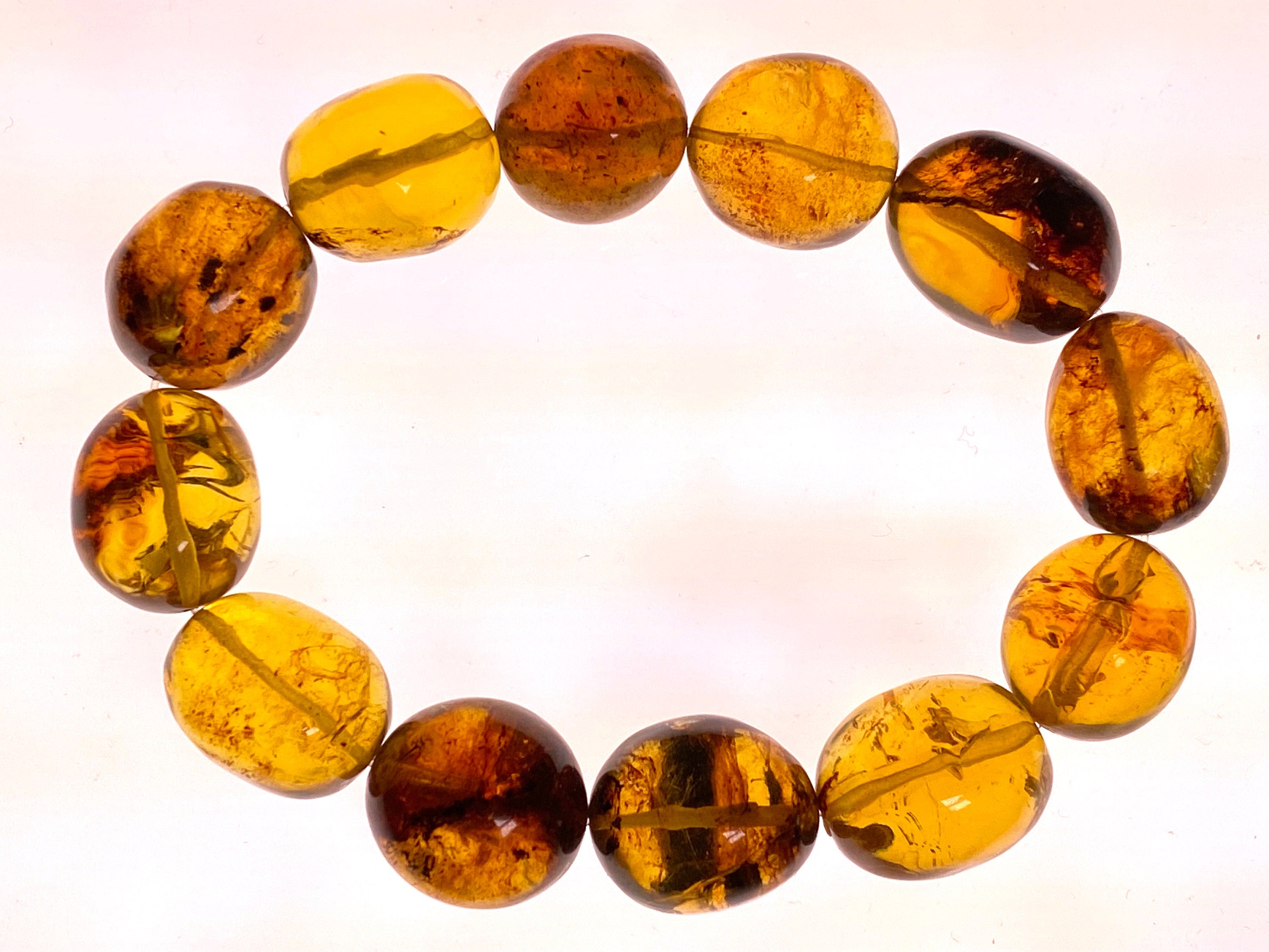 Authentic Mexican Amber Crystal Beaded Bracelet - Handmade Healing Jewelry with Natural Stones for Women | Spiritual Wellness, Meditation & Energy Balancing Accessory
