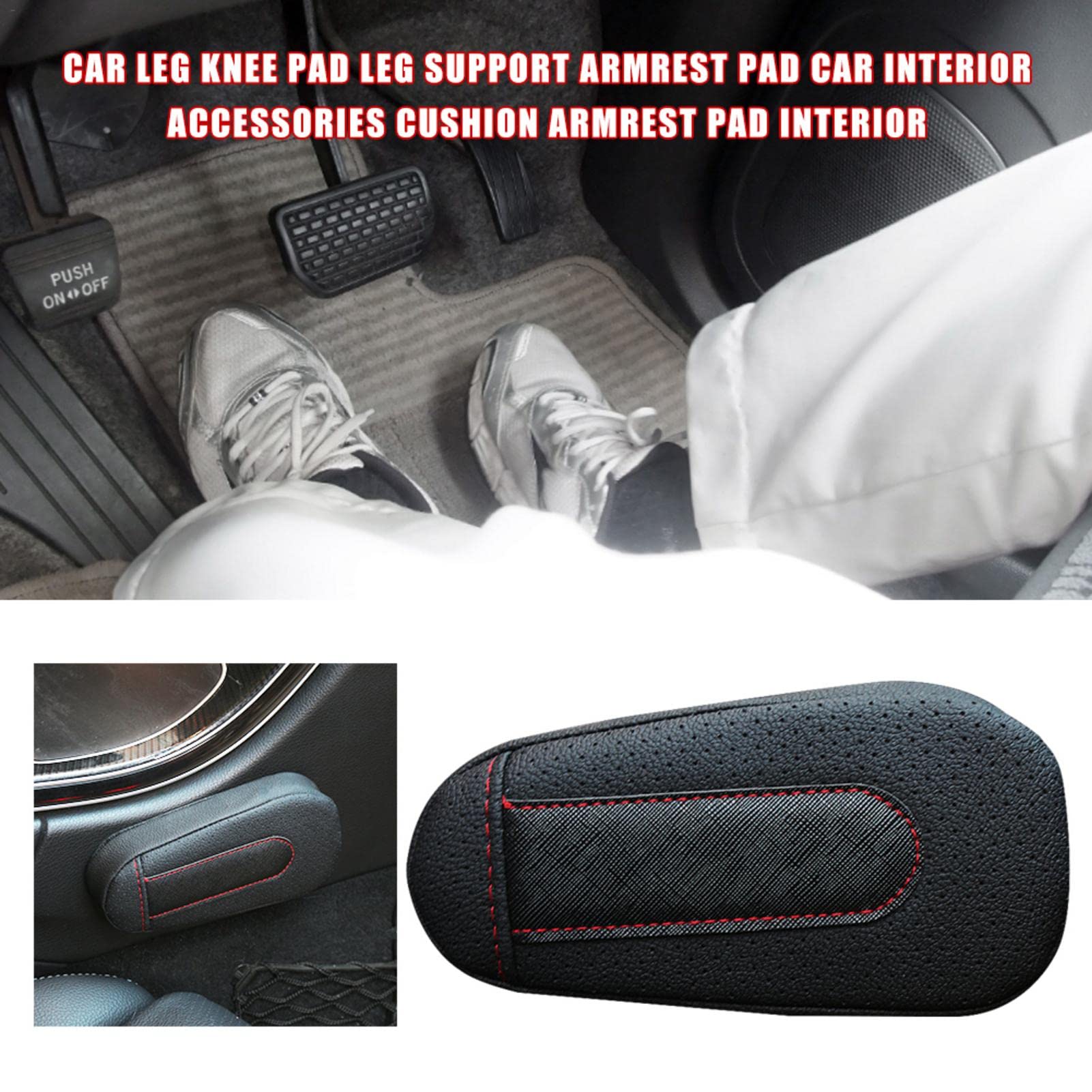 Comfortable Car Leg Cushion & Knee Support Pillow - Soft Cotton Armrest Pad for Driving Comfort | Car Interior Accessories for Long Trips, Commuting & Road Trips
