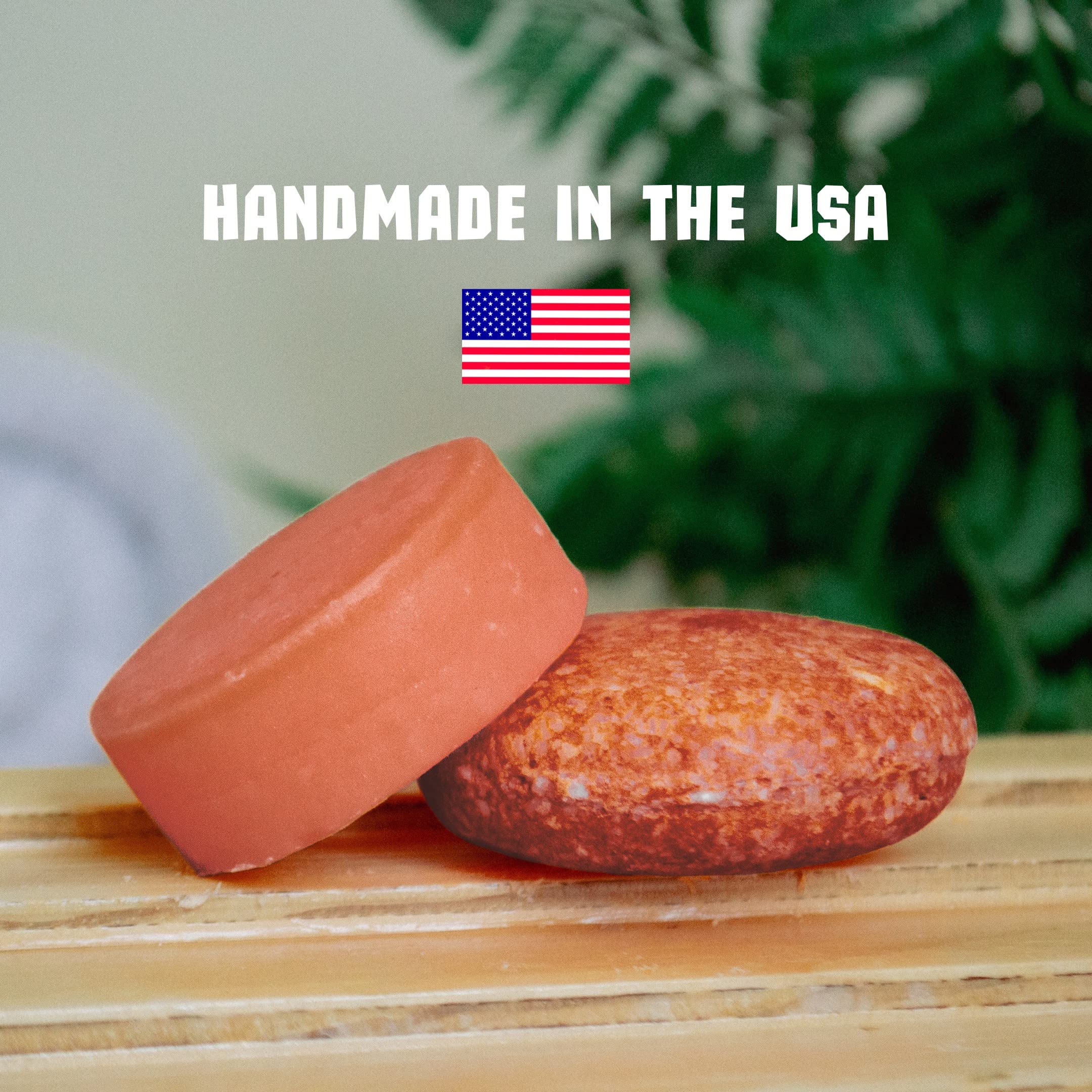 Argan Oil Shampoo & Conditioner Bar Set - 2x Shampoo Bars + 1x Conditioner Bar | 100% Vegan, Plastic-Free, Handmade in USA | For Eco-Friendly Hair Care & Travel