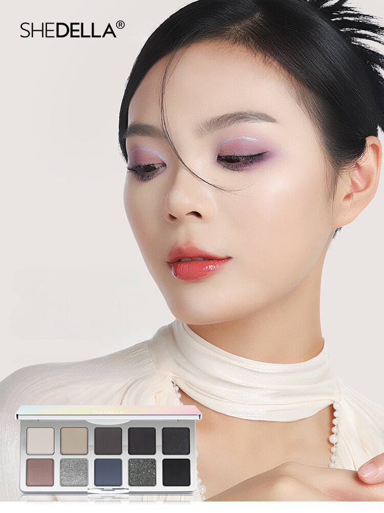 Shedella Dreamy 10-Color Eyeshadow Palette - Vibrant & Long-Lasting Makeup for Day & Night Looks | Perfect for Parties, Weddings & Everyday Glam