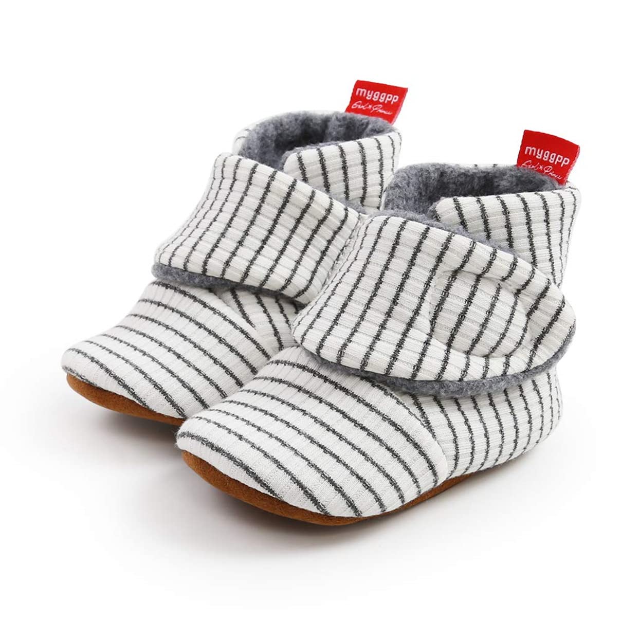 YYNN Newborn Baby Slippers - Warm Fleece Booties for Girls & Boys | Anti-Slip Infant Shoes & Cozy Crib Socks | Perfect for Winter, Indoor Play & First Steps
