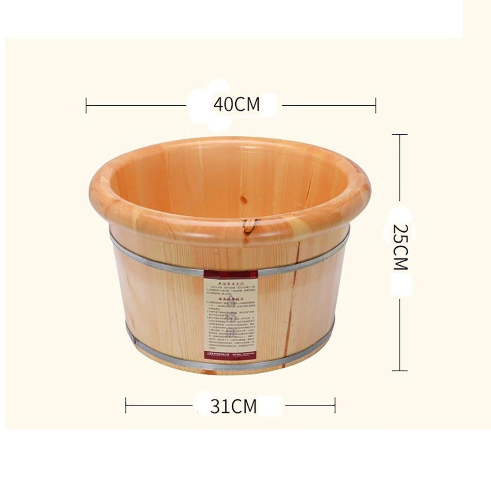 Wooden Foot Soaking Tub for Spa & Relaxation - Home Sauna Bucket with Massage Rollers, Perfect for Foot Bath, Massage, and Sauna Accessories - Ideal for Home Spa, Relaxation, and Self-Care