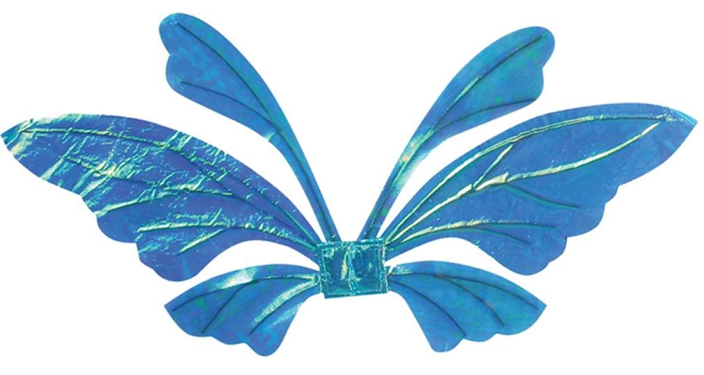Fun World - Sparkling Fairy Wings with Opal Pink Tail | Costume Accessories for Kids Dress Up, Halloween, Cosplay & Fantasy Parties