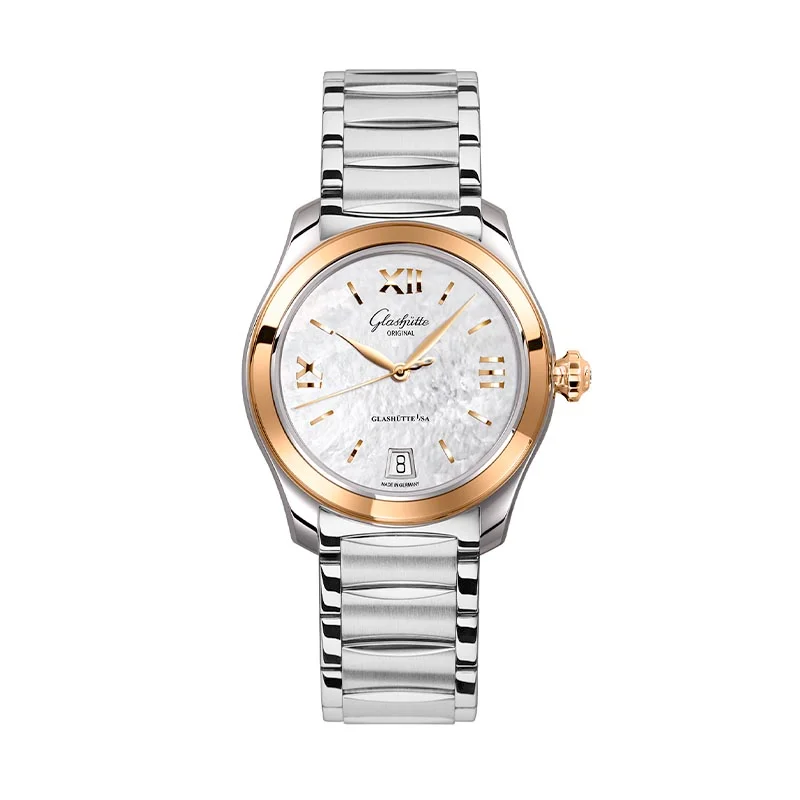Glashutte Original Serenade Ladies Watch - Stainless Steel & 18K Rose Gold Luxury Timepiece for Women | Perfect for Formal Events, Business Meetings & Special Occasions