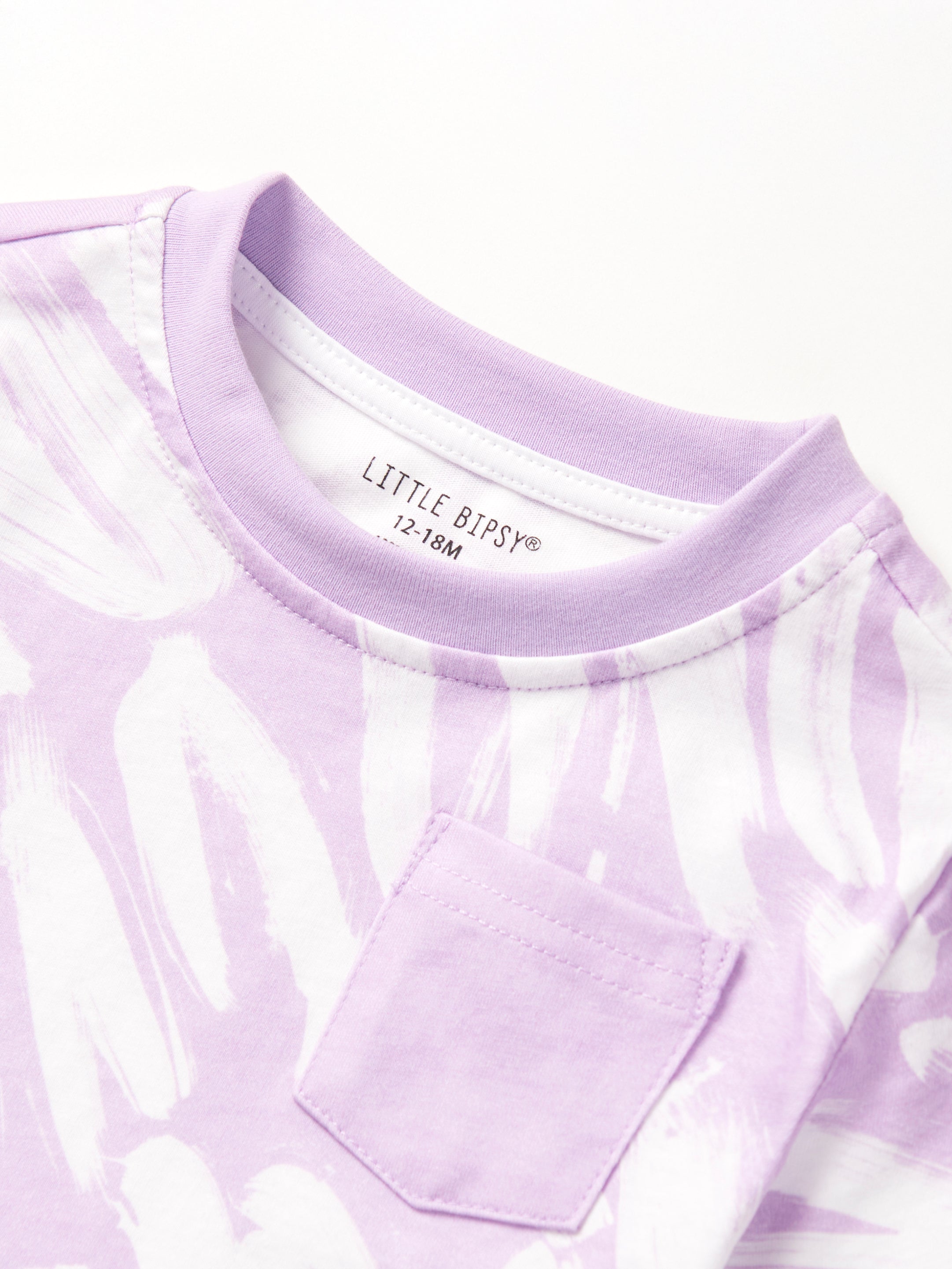 Brush Stroke Tee - Soft Lavender Cotton T-Shirt for Women | Casual & Artistic Graphic Tee for Everyday Wear, Outings & Gift Giving