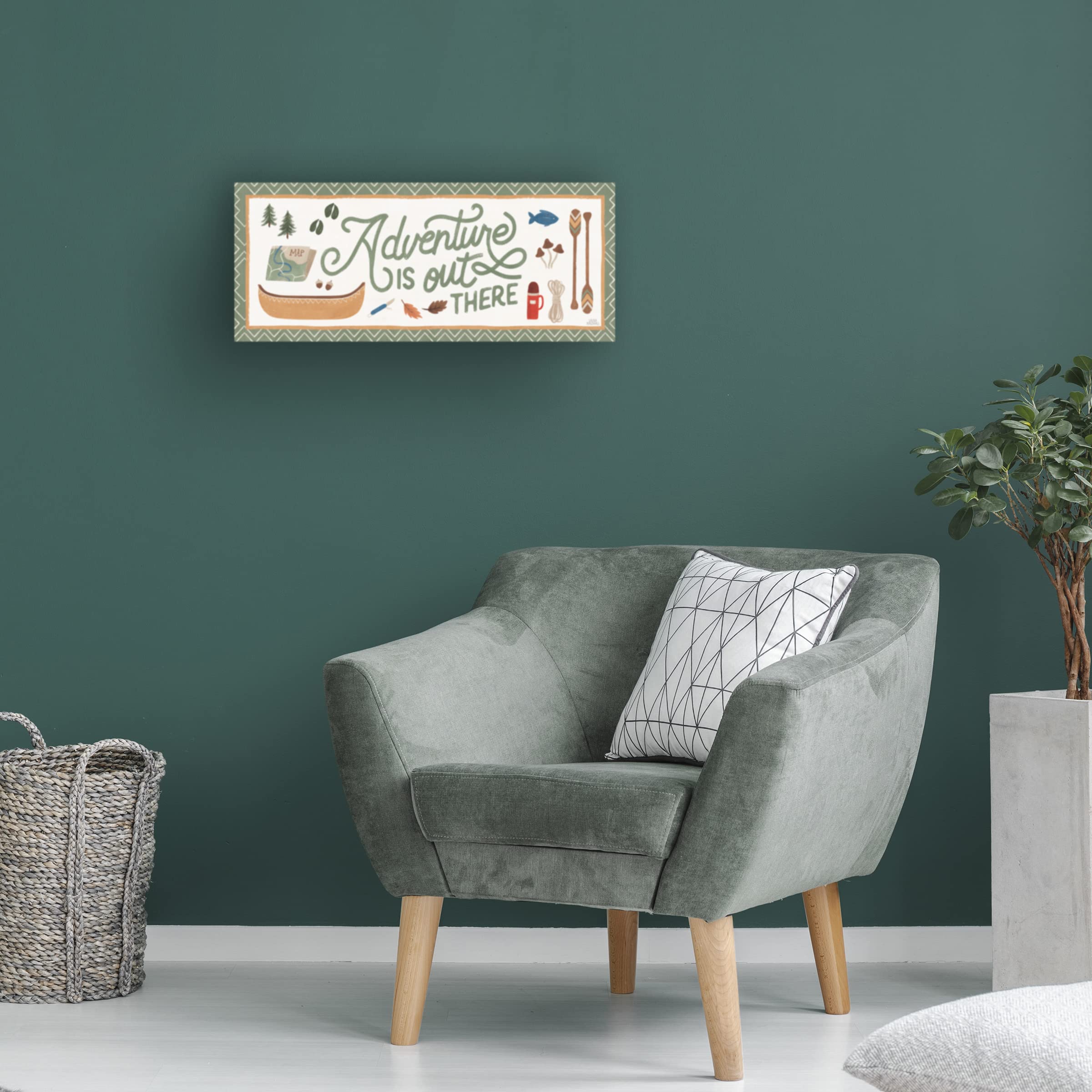 Trademark Fine Art 'Kitchen Etiquette III' Canvas Wall Art Print by Leah York - 20x47 Inches, Modern Kitchen Decor for Dining Room & Home Decor