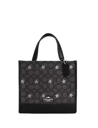 Coach Dempsey Tote 22 - Signature Jacquard with Star Embroidery - Stylish Designer Handbag for Women - Perfect for Work, Travel & Everyday Use