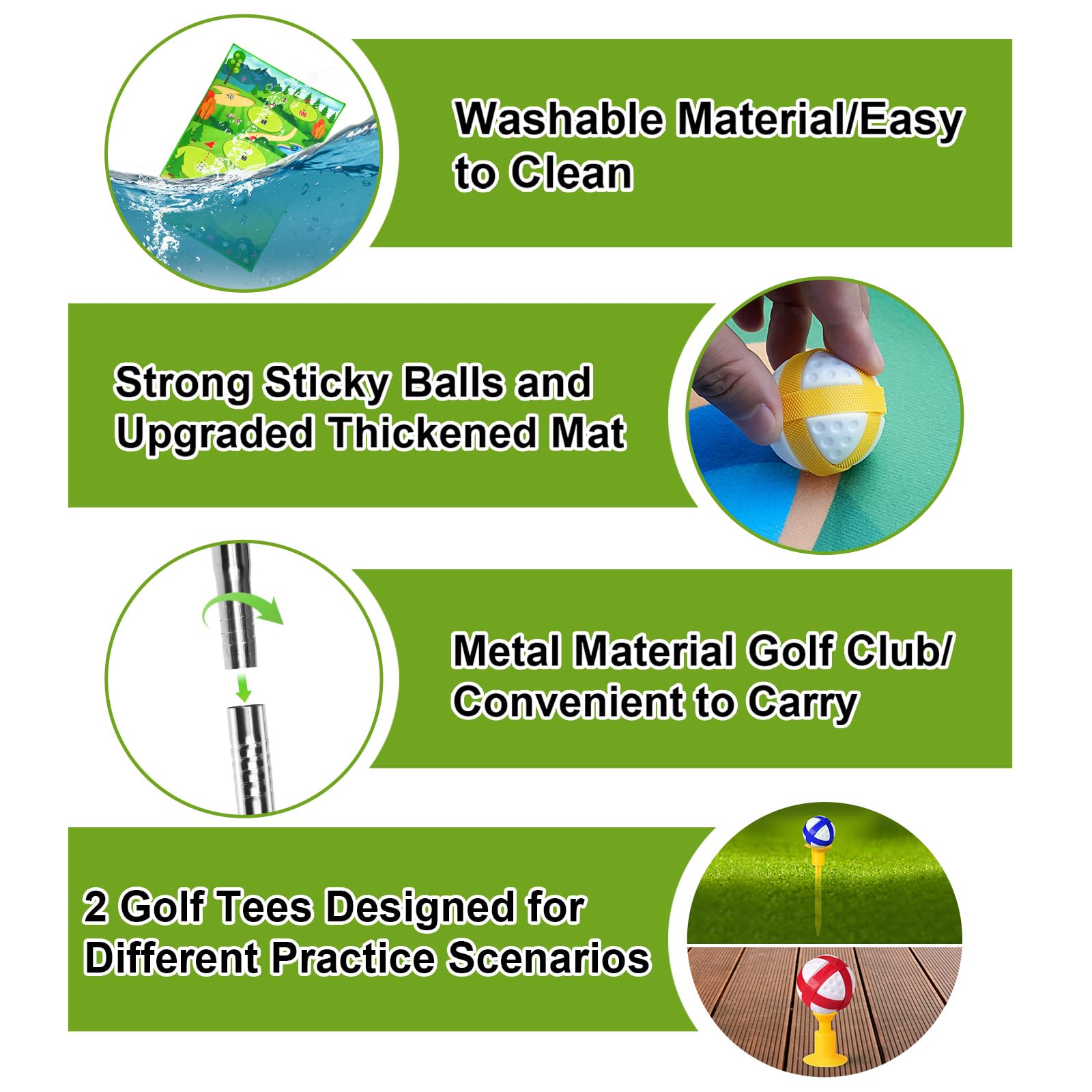 **Premium Golf Chipping Mat for Adults & Kids - Indoor/Outdoor Practice Hitting Mat with Target Game - Perfect for Backyard, Driving Range & Family Fun**