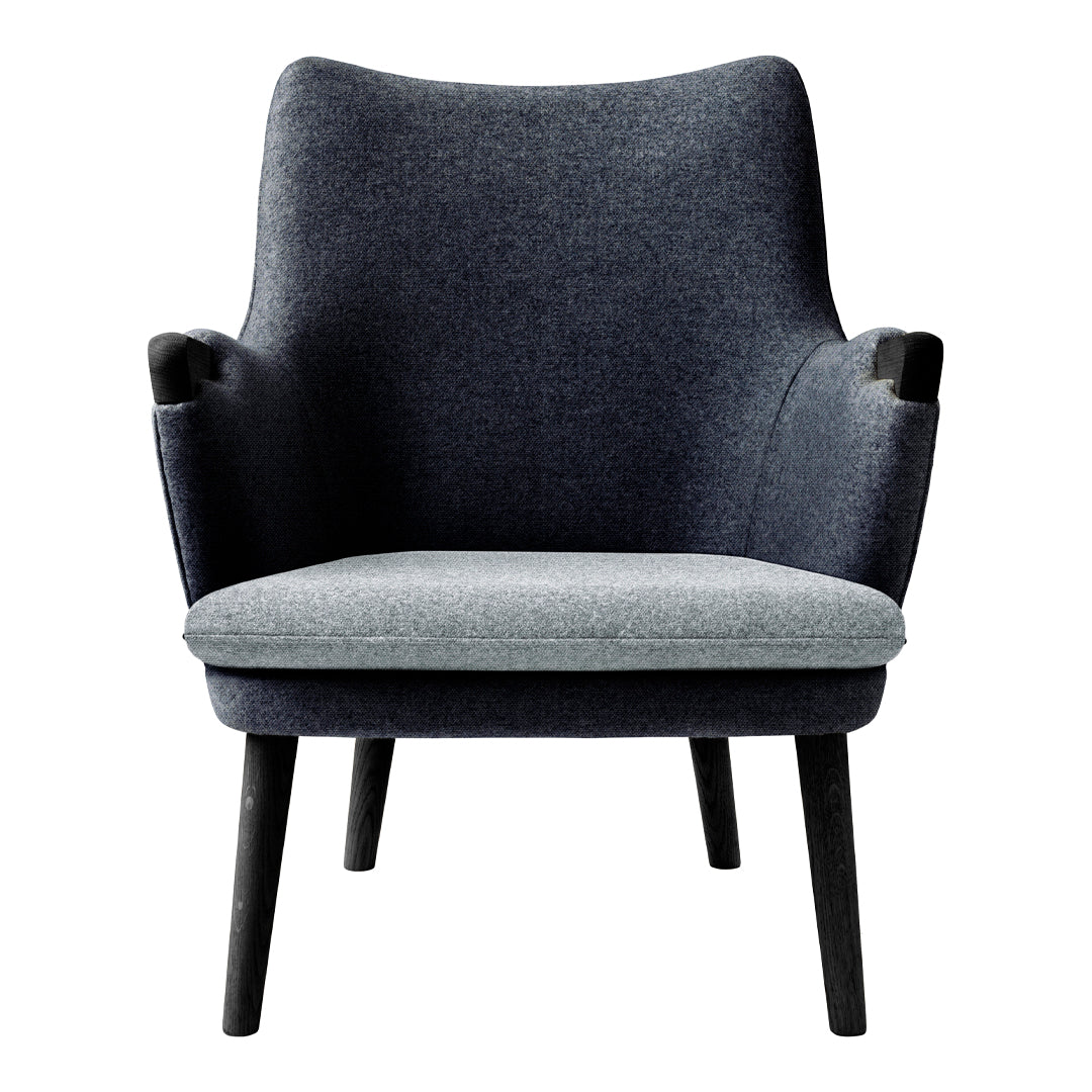 CH71 Modern Lounge Chair with Black Metal Frame - Comfortable Living Room Seating for Home, Office, or Patio