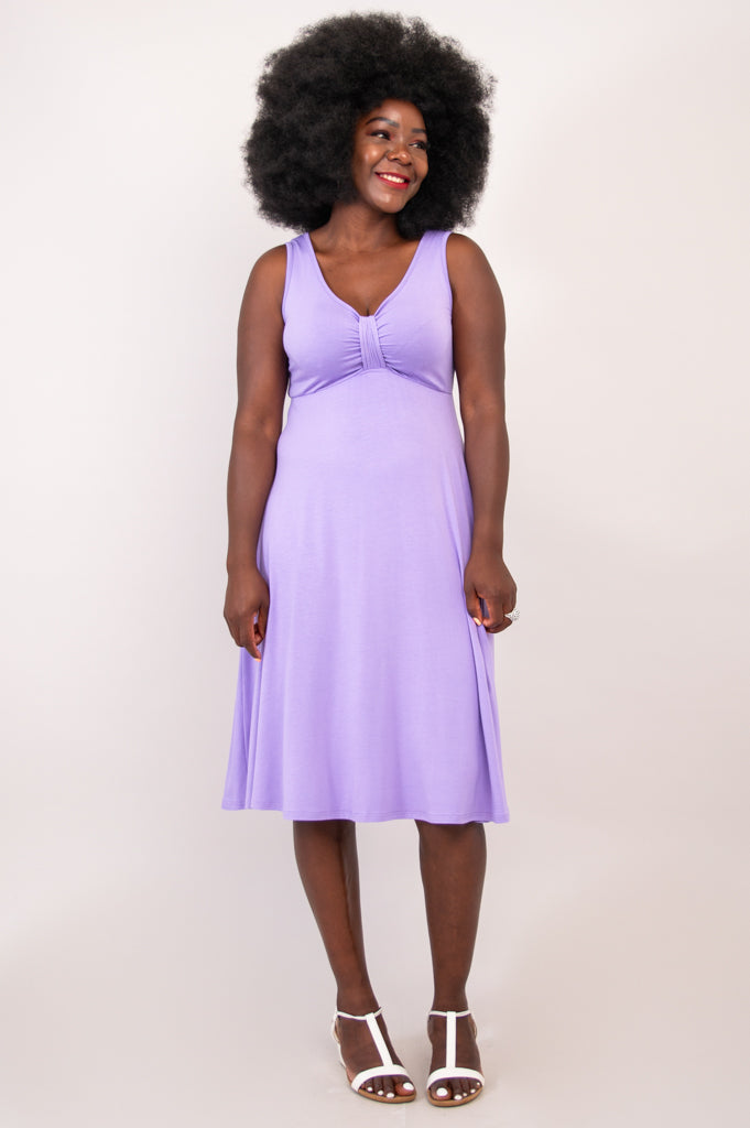 Genesis Women's Lavender Bamboo Dress - Soft, Breathable & Eco-Friendly for Summer, Casual Wear & Outdoor Activities