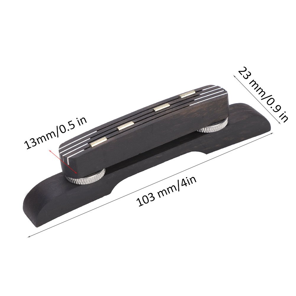 Premium Rosewood Adjustable Mandolin Bridge for Guitar, Bass & Flat Top Mandolins - Perfect for Professional Musicians & Live Performances