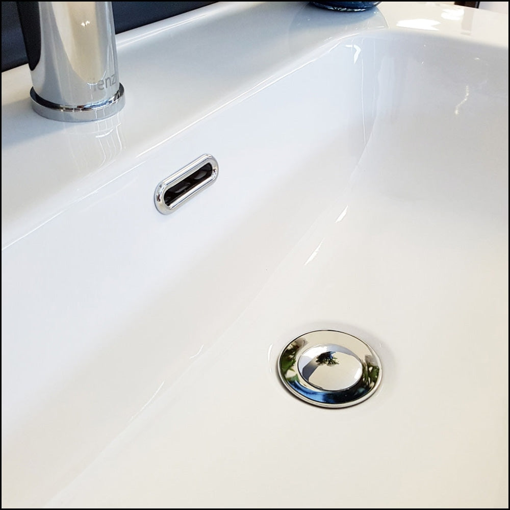 Fienza Joli JOL90TK 900mm Hampton Bathroom Vanity Unit with Kickboard, White - Perfect for Modern Bathroom Renovations & Small Space Solutions