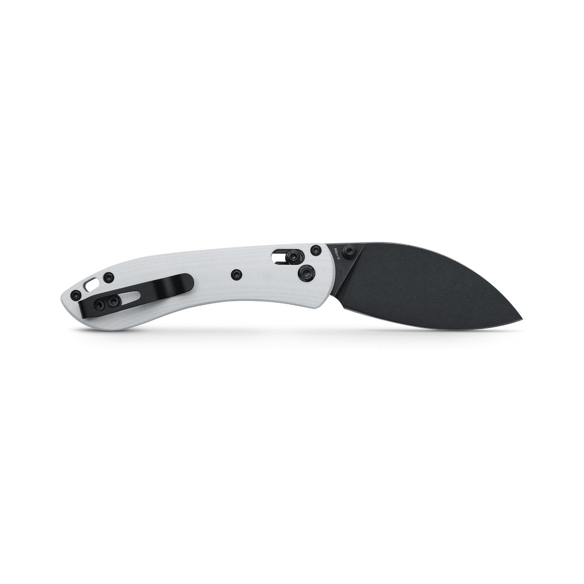 Vosteed Mini Nightshade Folding Pocket Knife - Nitro V Black Blade with White G10 Handle (Model A0209) | EDC Knife for Camping, Hiking & Everyday Carry | Canada Exclusive