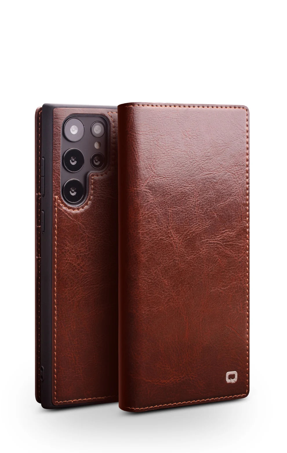 Samsung Galaxy S25 Ultra Genuine Leather Wallet with Card Slots - Stylish Retro Design for Men & Women - Perfect for Everyday Use, Travel, and Business