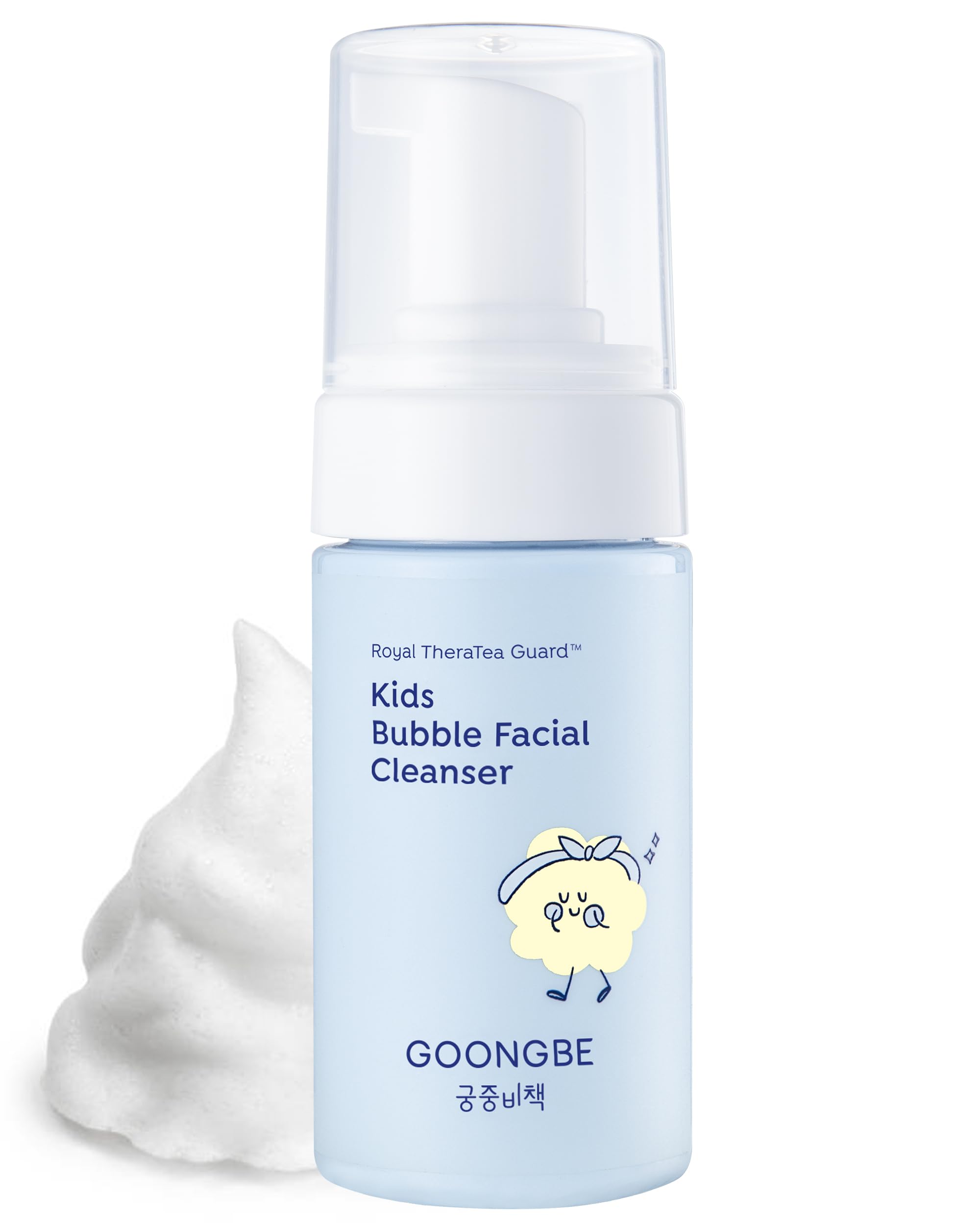Korean Kids Low pH Bubble Foam Face Wash - Gentle Cleansing with Panthenol for Daily Skincare