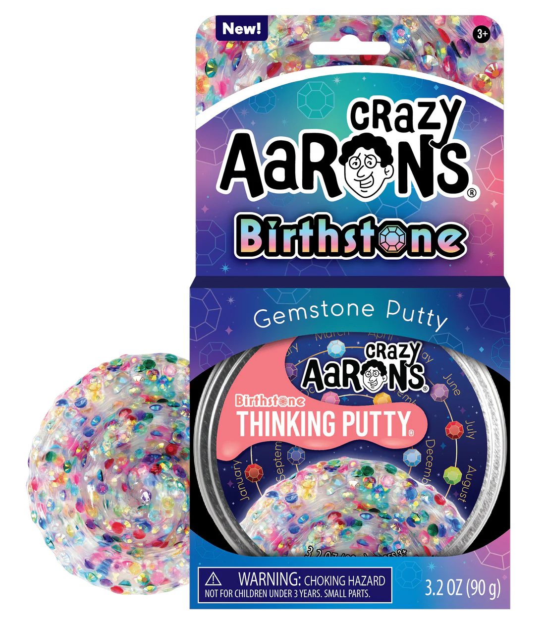 Crazy Aaron's Thinking Putty Trendsetters Birthstone - Fun & Creative Stress Relief Putty for Kids & Adults - Perfect for Office, Home & Travel Use
