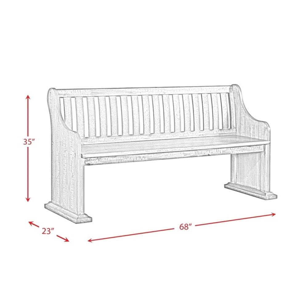 Picket House Furnishings Stanford Pew Bench - 48