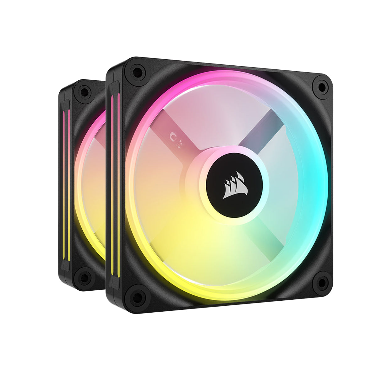 Corsair iCUE LINK QX140 RGB 140mm Magnetic Dome RGB PC Cooling Fan - Dual Fan Kit for Gaming PC, Case Cooling & Custom RGB Builds