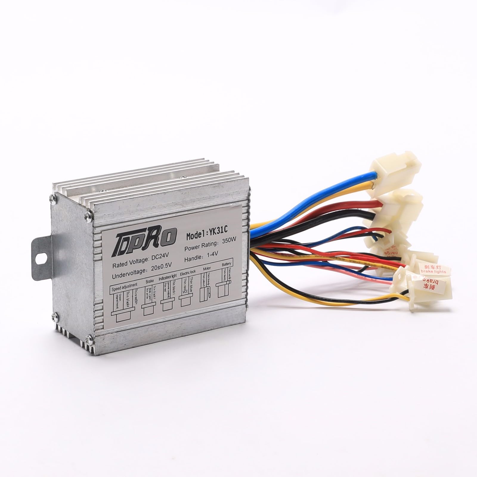24V 350W Brushed DC Motor Controller with LCD Display & Keylock - Universal Throttle Grip for DIY Electric Bicycles, Scooters, E-Bikes, ATVs, Mini Bikes, Lawn Mowers, Tricycles & Drift Trikes - Perfect for Home Upgrades, Off-Road Adventures and Urban Commuting