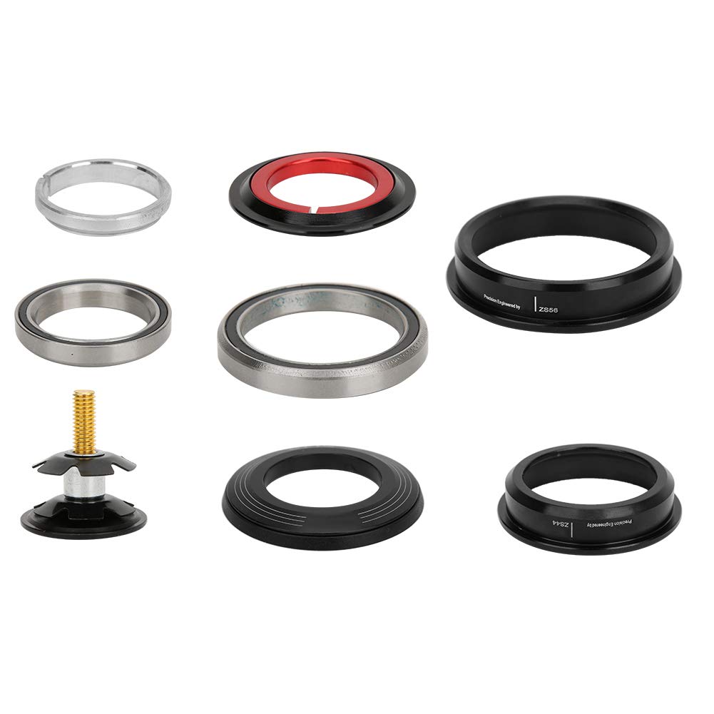 POCREATION Bike Headset - CNC ZS44/ZS56 Aluminum Alloy External Taper Headset Bearing for Bicycle | Durable & Lightweight MTB/BMX Upgrade | Perfect for Mountain Biking, Road Cycling & Commuting