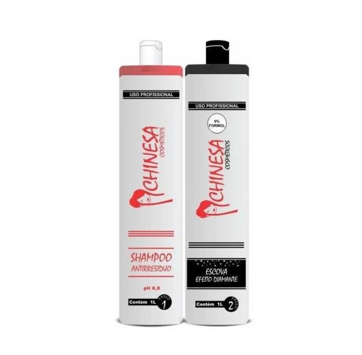 Professional Diamond Straightening Kit for Hair - 2x1L Bottles | Chinese Progressive Brush Treatment | Salon-Quality Hair Care for Smooth & Shiny Results | Perfect for Home Use & Professional Styling