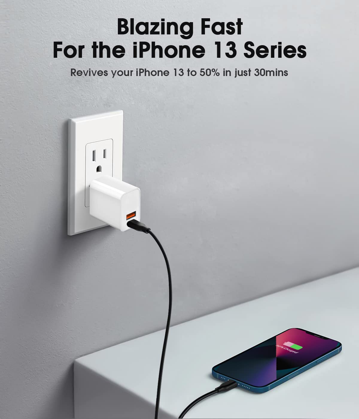 20W USB C Fast Charger 1-Pack & 2-Pack - Udaton Dual Port Wall Charger for iPhone 14/13/12 Pro Max, iPad, Apple Watch Series 8 - Compact PD Charging Adapter for Home, Office & Travel
