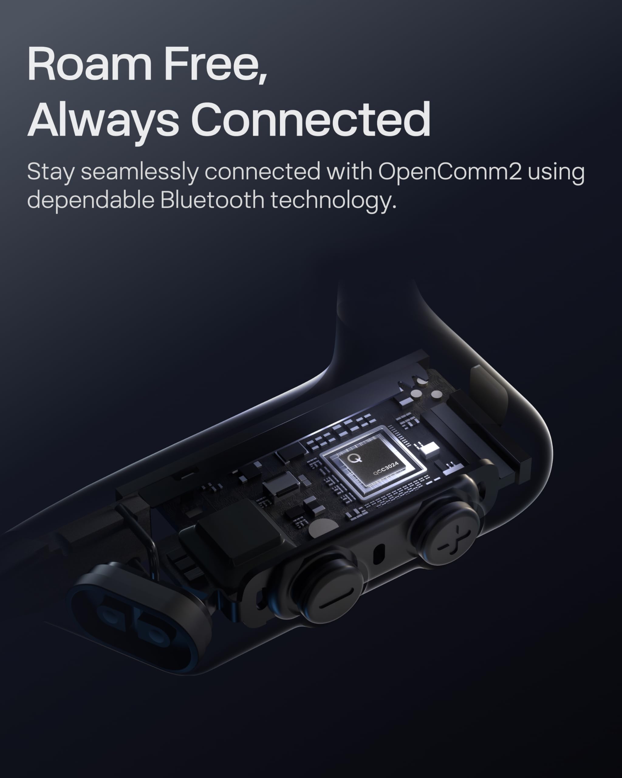 OpenComm2 UC 2025 Upgrade - Open-Ear Wireless Computer Headset with Boom Mic, Bone Conduction Bluetooth Stereo Headphones, USB-C Dongle for PC & Mac (Zoom Certified - C120 UC) - Perfect for Remote Work, Video Conferencing & Online Gaming