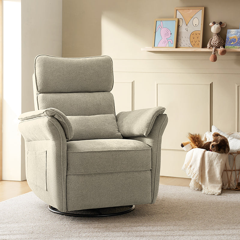 Comfortable Nursery Power Glider Recliner - Perfect for Breastfeeding, Rocking Baby to Sleep & Nursery Room Relaxation