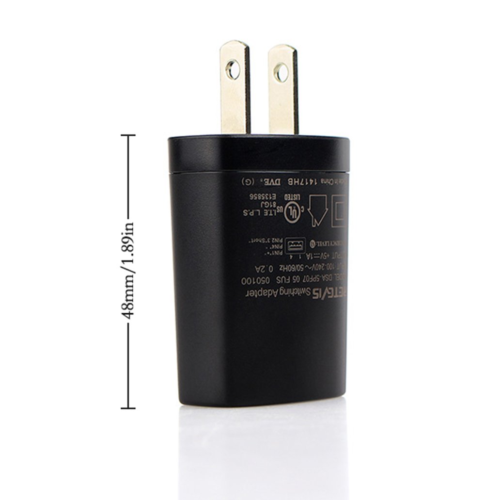 Retevis H-777 5V 1A USB Charger Adapter for Walkie Talkies & FM Radios - Compatible with Retevis RB48, H777S, RT86, RT68, NR10, RT27, RT19, RT18, RT49, RT49P, RT17, RT47, RB26 & Retekess V-112, V-115 (1 Pack) - Perfect for Outdoor Adventures, Security Work, and Emergency Communication
