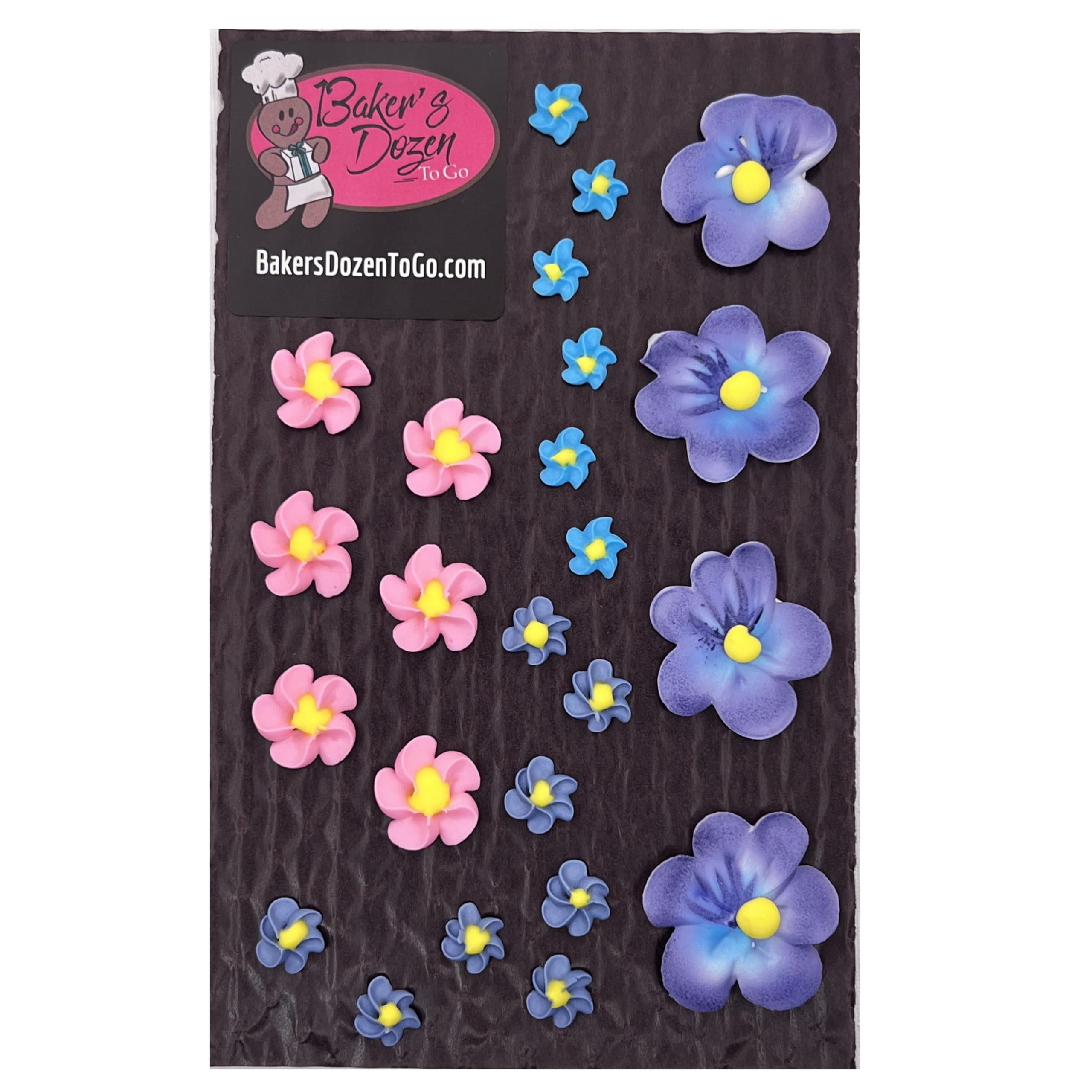 Colorful Easter Candy Cupcake Toppers - Pansy Flower Assortment for Spring Baking, Party Decorations & Holiday Desserts