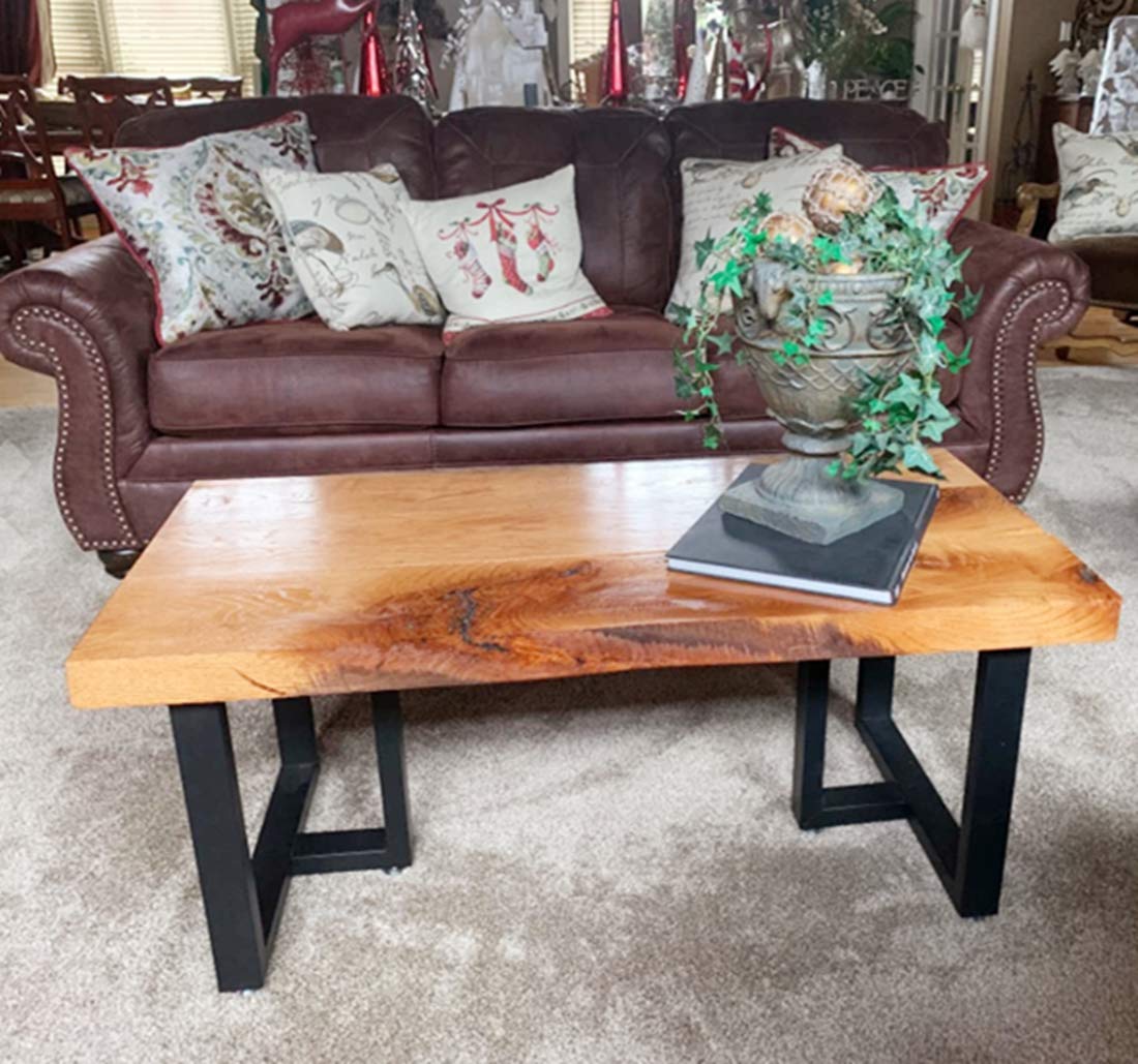 16 Inch Heavy Duty Metal Coffee Table Legs - DIY Furniture Legs for Desks, Benches & Tables (Without Plank) | Perfect for Home Office, Living Room & Workshop Use