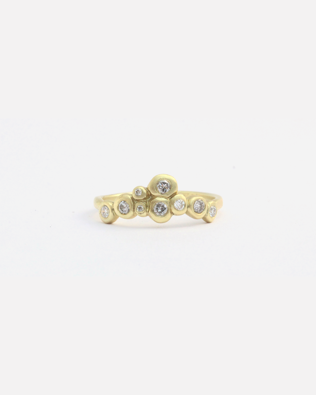Bubble 8 Grey and White Diamond Ring - Elegant Stackable Jewelry for Women, Perfect for Weddings, Anniversaries & Everyday Wear