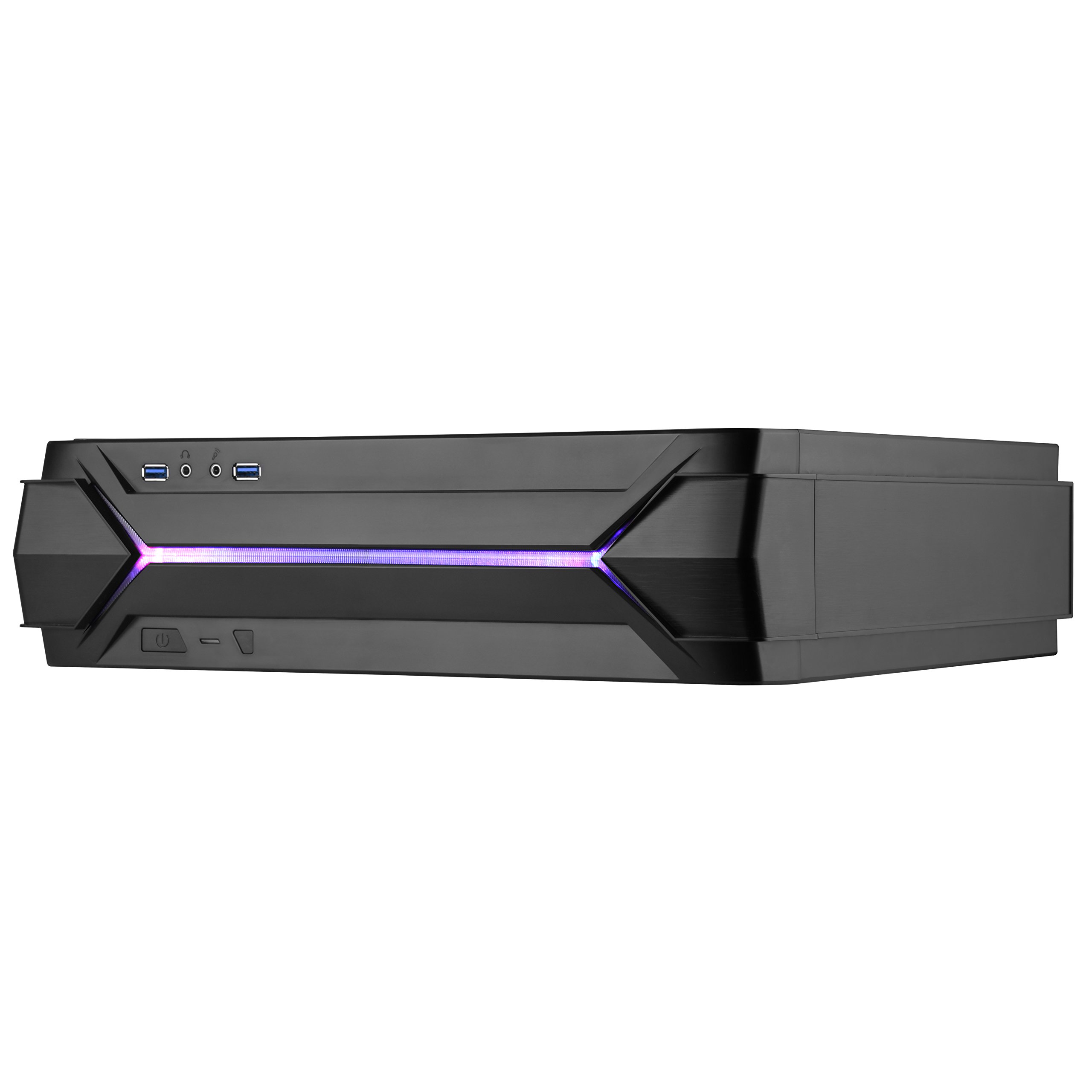 SilverStone Technology RVZ03B Slim Mini-ITX Computer Case with Integrated RGB Lighting - Compact Gaming PC Case for Home Theater & Small Space Setups