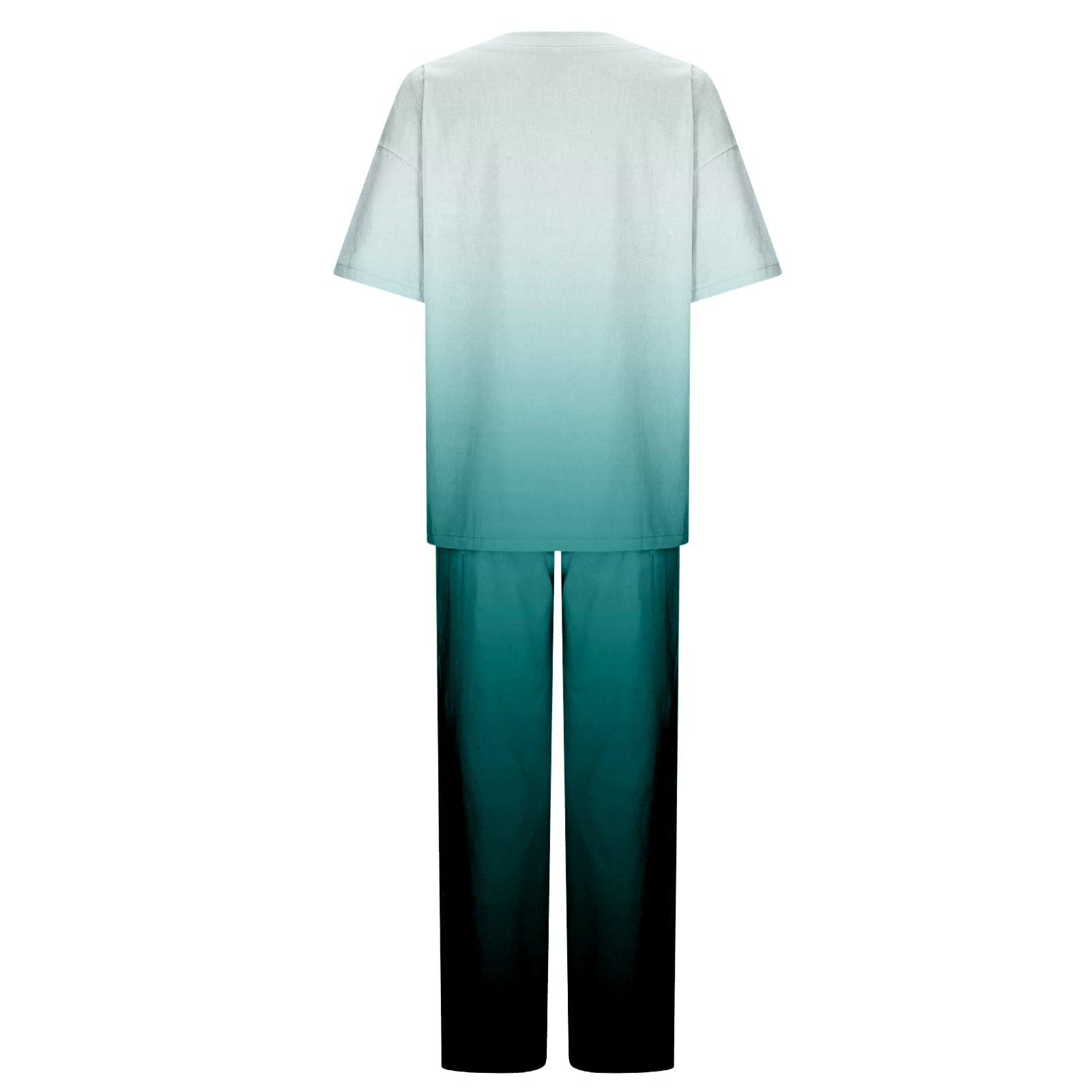 Women's Casual 2-Piece Lounge Pants Set - Soft Summer Shorts & Top Comfy Outfit for Travel, Airport, Vacation & Home Relaxation | Perfect for Lounging, Running Errands & Weekend Getaways