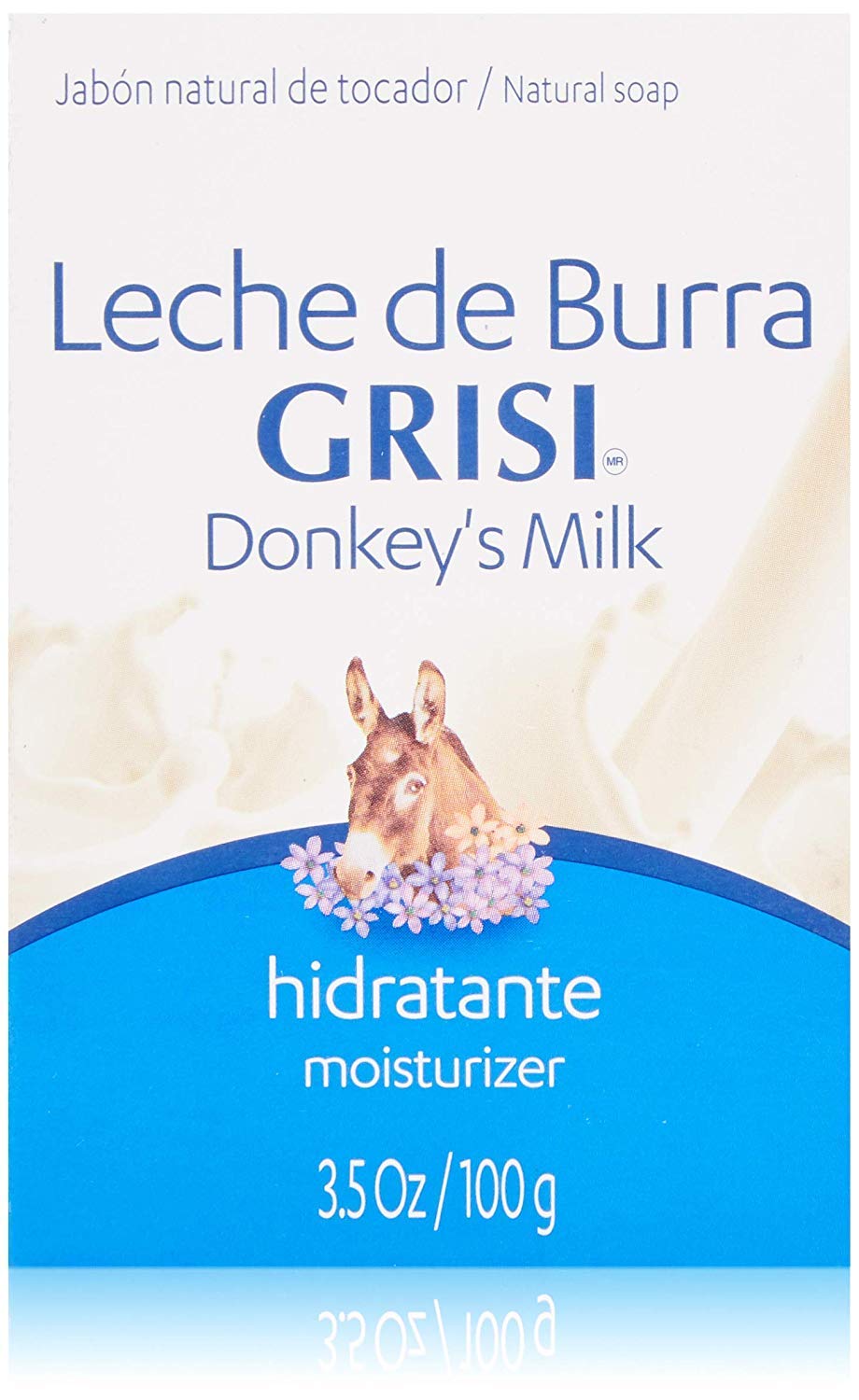 Grisi Donkey Milk Soap 3.5 oz - Natural Moisturizing Bar Soap for Dry & Sensitive Skin - Perfect for Face & Body Care, Gift Sets