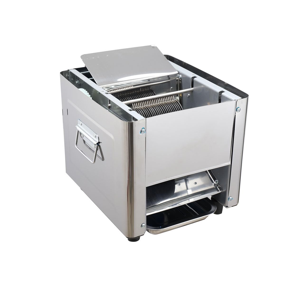 850W Commercial Electric Meat Slicer - 3.5mm Stainless Steel Blade, 330lb/h Capacity for Pork, Chicken & Fish - Perfect for Home Kitchens, Delis & Restaurants - Heavy Duty Meat Cutting & Shredding Machine for Family & Commercial Use